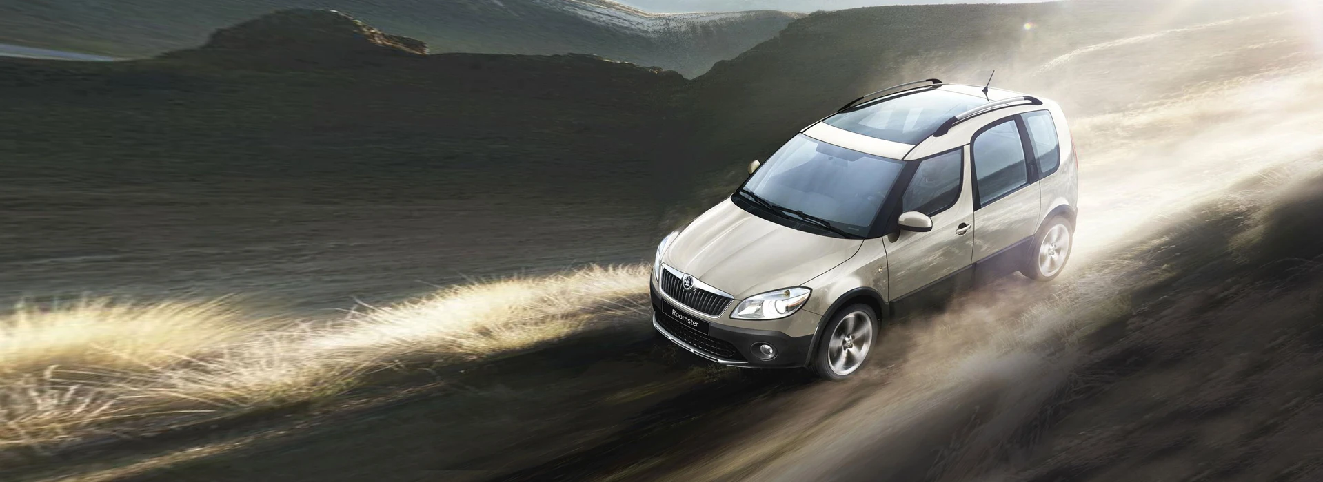 Škoda yeti in an action shot