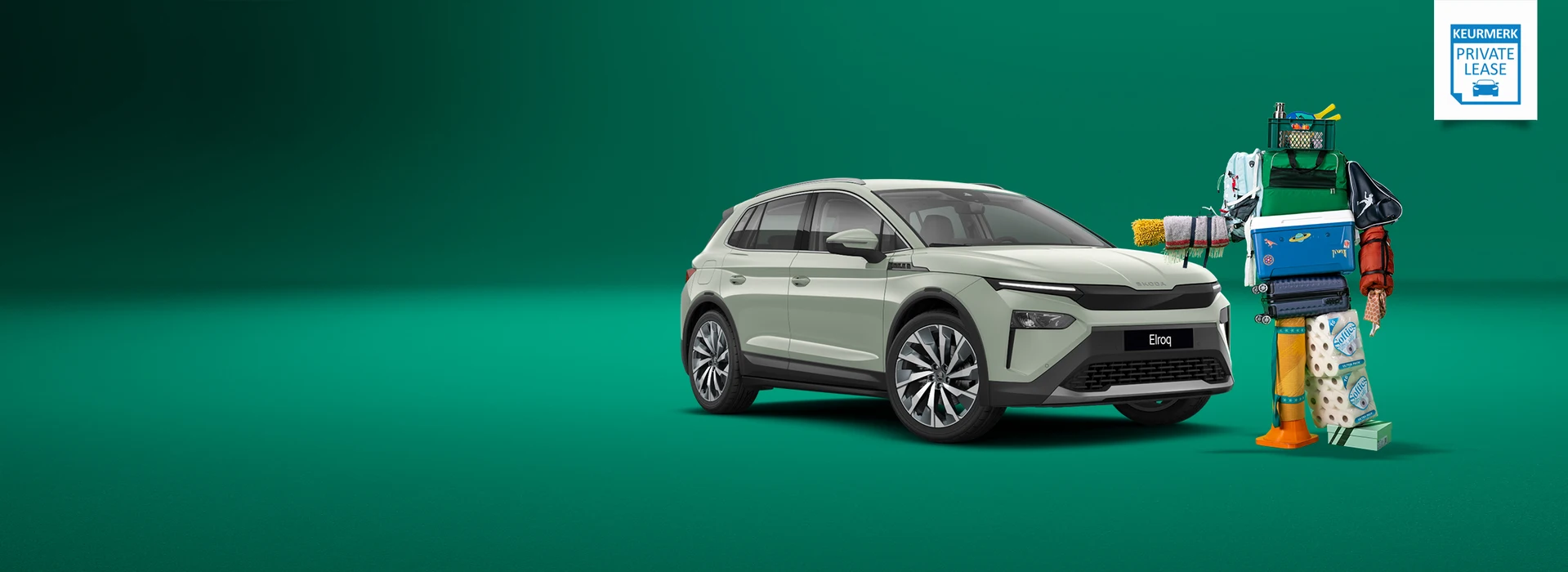 Elroq voor groene achtegrond